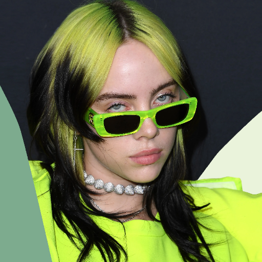 billie eilish green hair
