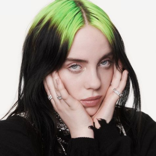 billie eilish green hair